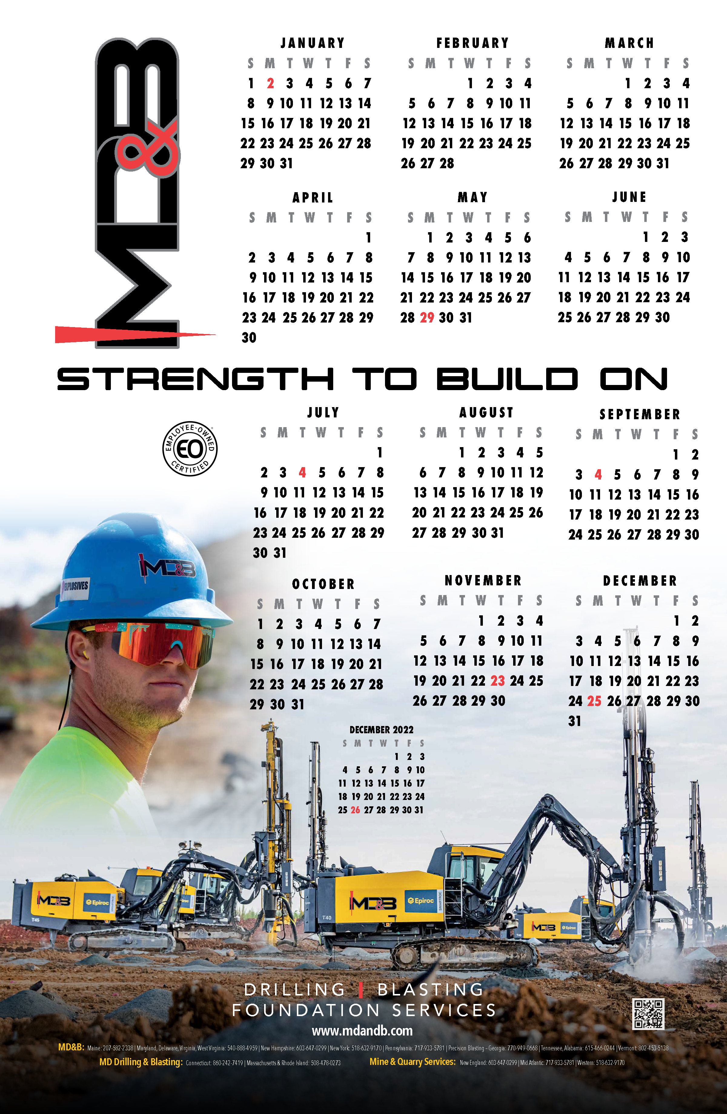 2023 Maine Drilling and Blasting Calendar