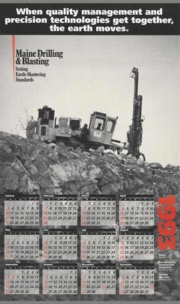 1993 Maine Drilling and Blasting Calendar