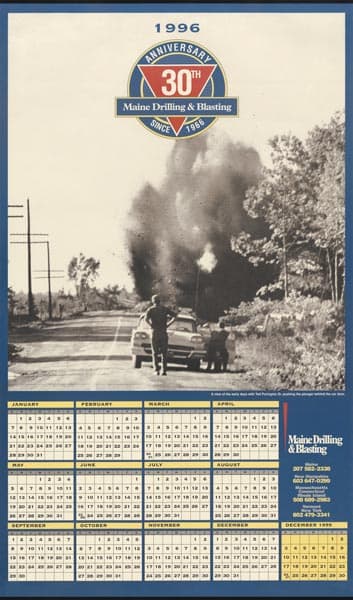 1996 Maine Drilling and Blasting Calendar