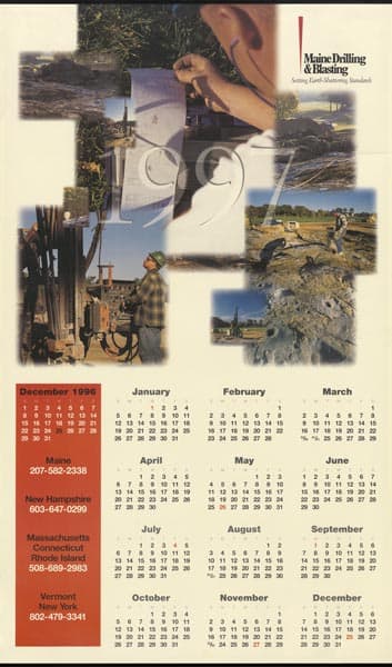 1997 Maine Drilling and Blasting Calendar