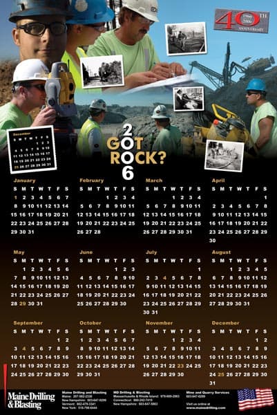 2006 Maine Drilling and Blasting Calendar